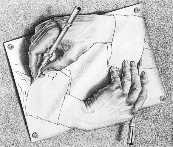 2-Escher-Drawing-Hands