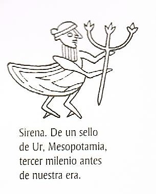 sirena con tridente mesopotamia