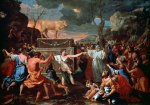 Adoration-of-the-Golden-Calf-canvas-Nicolas-1634